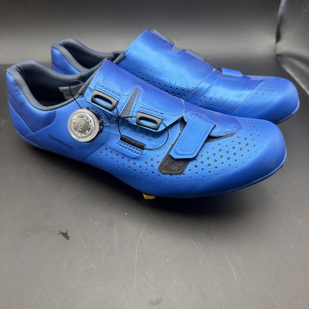Shimano RC5 SH-RC500 Road Cycling Shoes Blue BOA Men's EU 43 US 8.9 w Cleats